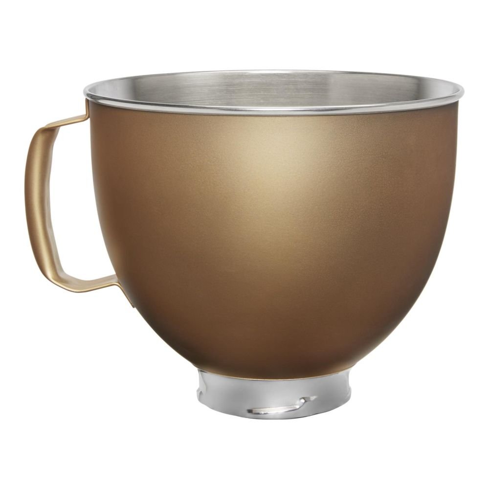 KitchenAid 5-Quart Radiant Gold Stainless Steel Metallic Bowl + Flex Edge  Beater