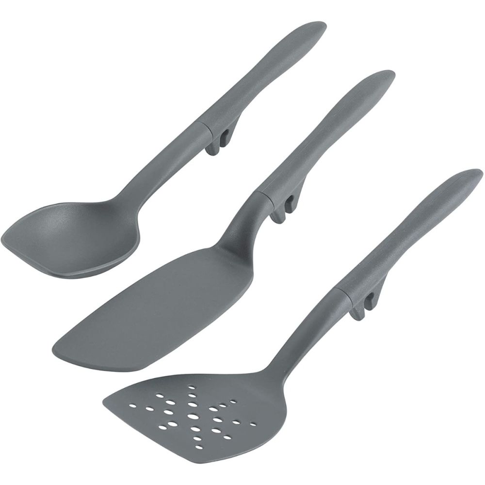 3-Piece Nylon Utensil Set - Slotted Spoon - Serving Spoon - Spatula