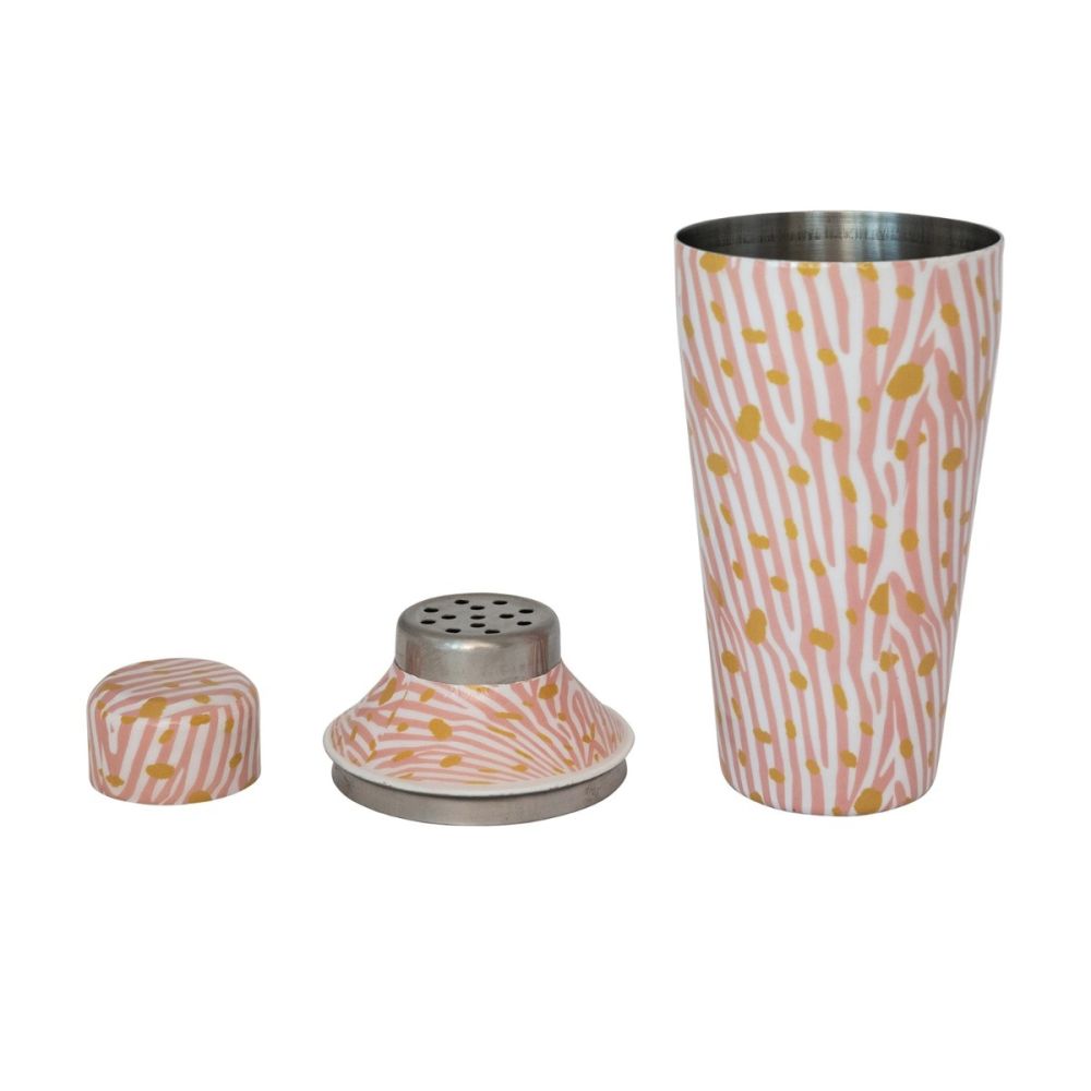 Enameled Metal Cocktail Shaker (Zebra Print) | Hazel Mazel