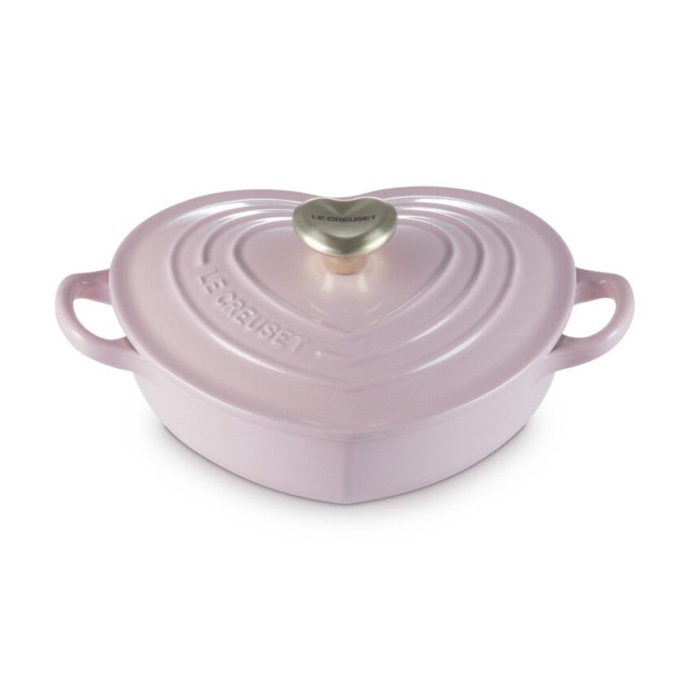 1.25 Qt. Shallow Heart Dutch Oven (Chiffon Pink) | Le Creuset