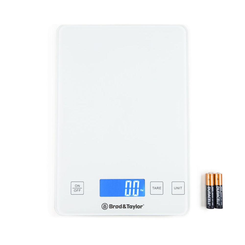 Taylor Stainless Steel Electronic Kitchen Food Scale Digital Round White  lbs ozs