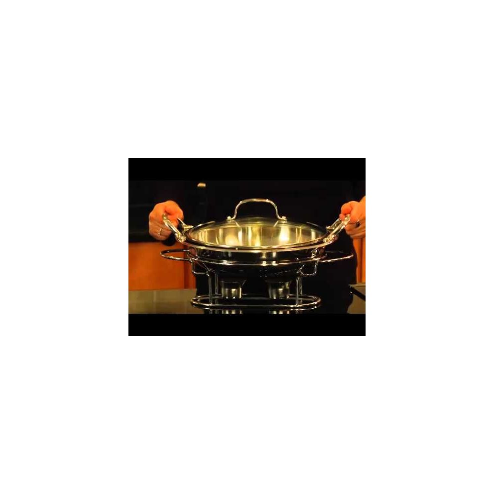 Ancien Serveur Buffet Ovale Avec Dôme – Plateau Argenté – Service Vintage