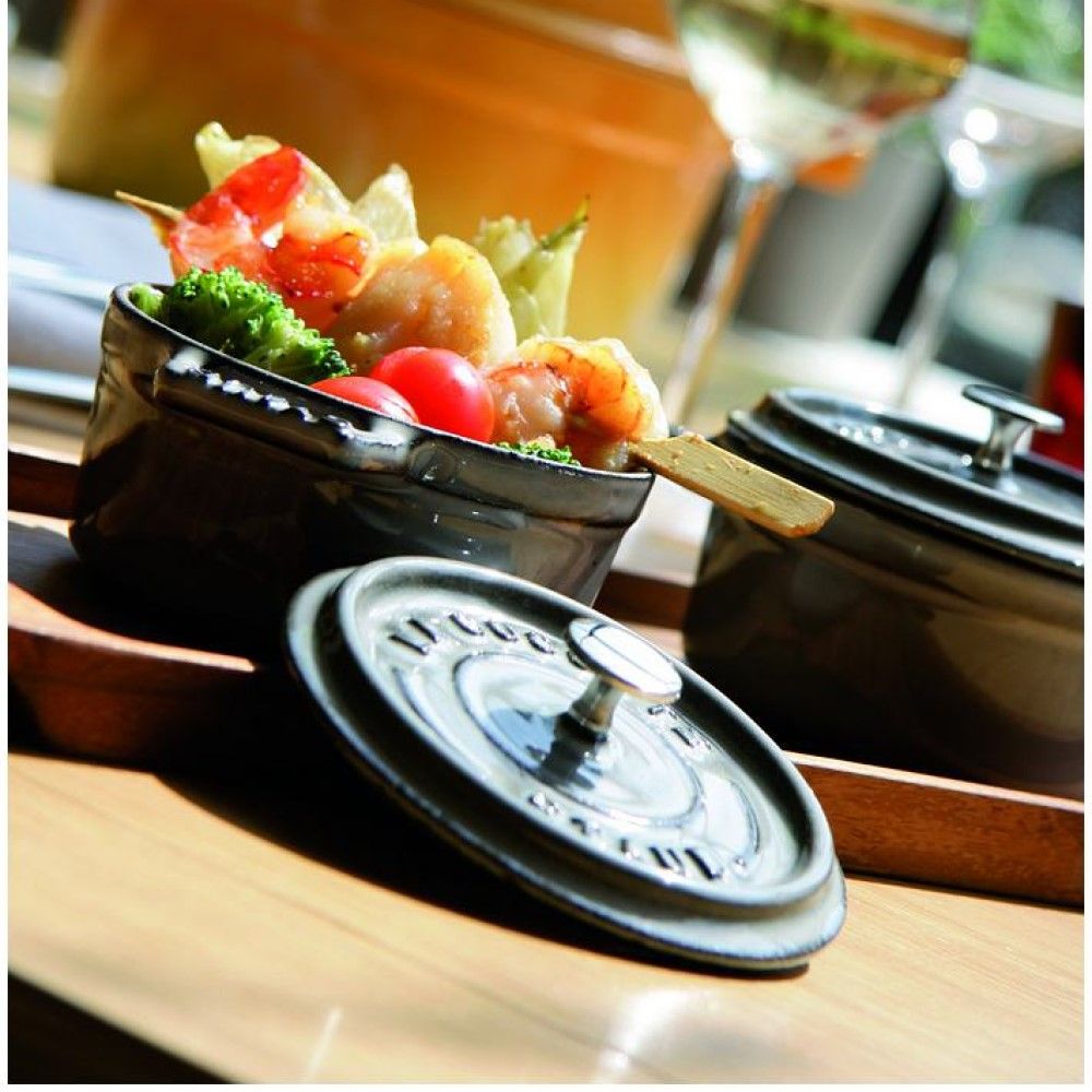 Staub Round Mini Cocotte/Dutch Oven (set of 3) Dark Blue