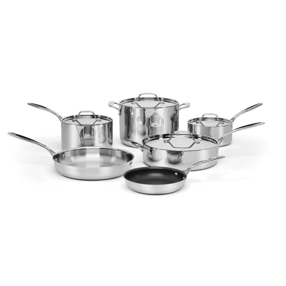 Custom-Clad 5-Ply Stainless Steel Cookware Set (10-Piece
