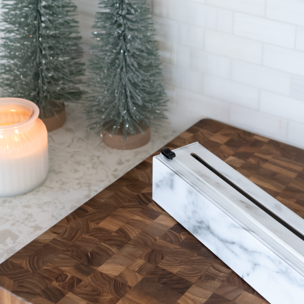 ChicWrap Carrara Marble Plastic Wrap Dispenser
