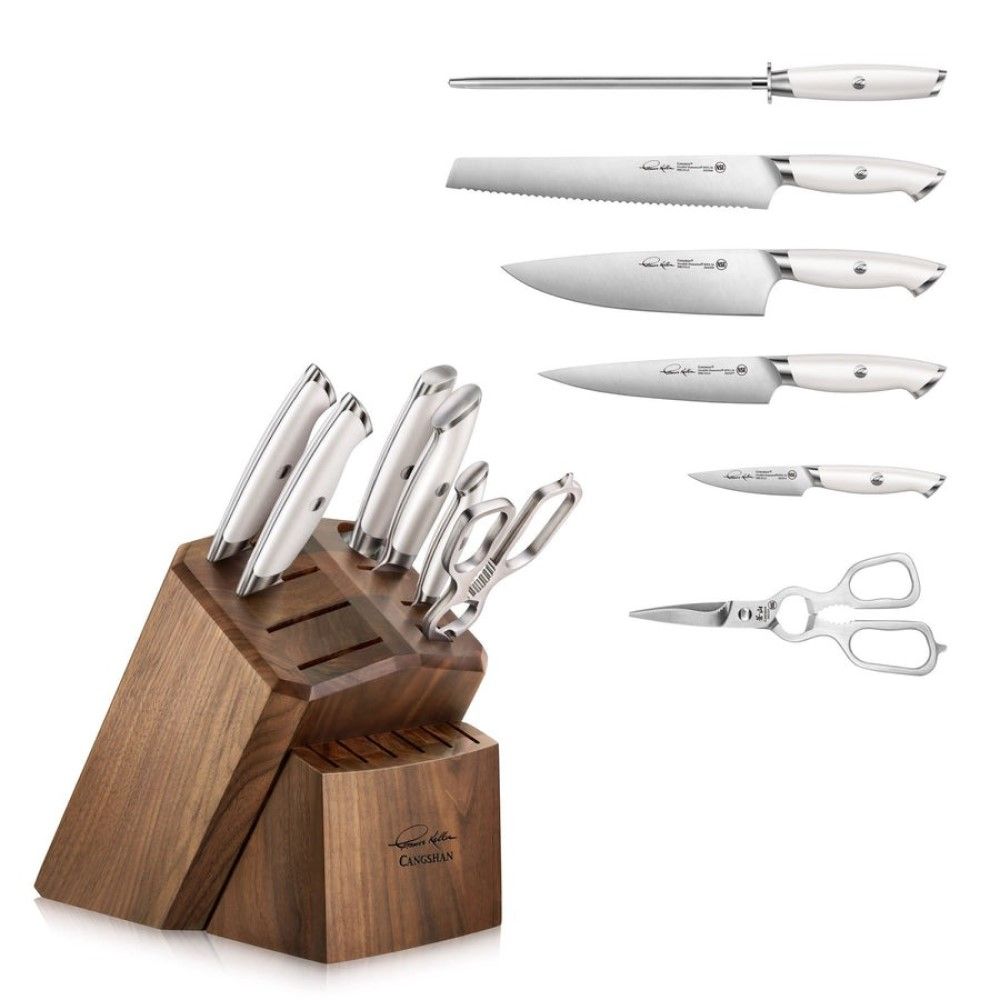 Thomas Keller Signature White Collection 7-Piece Knife Block Set