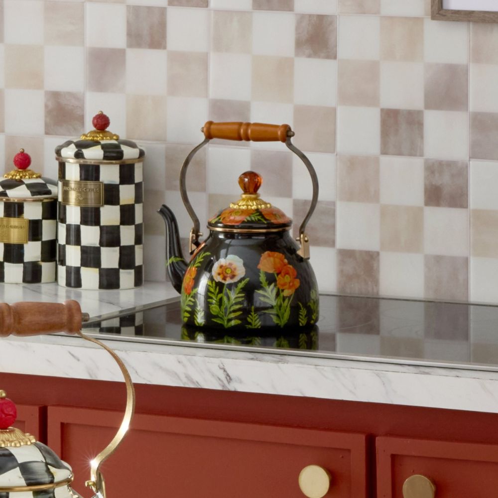 Poppy 2 Qt. Tea Kettle | MacKenzie-Childs | Everything Kitchens