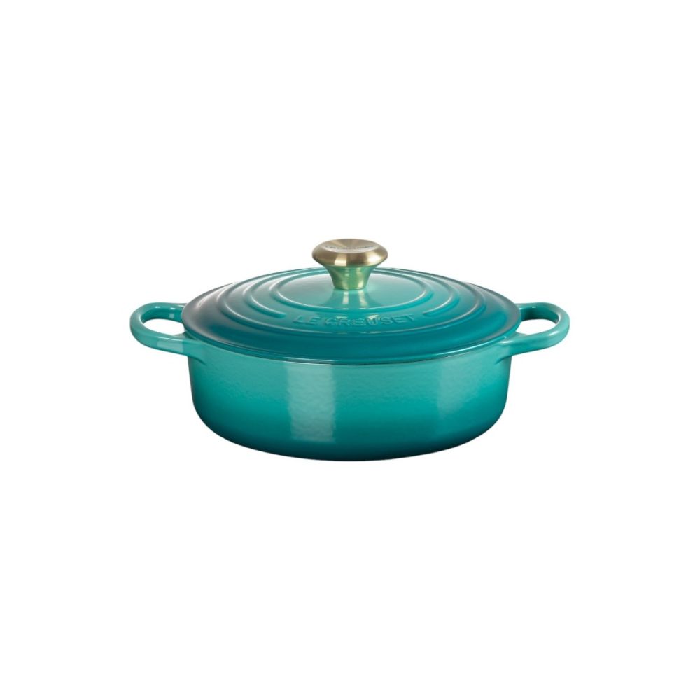 Signature 3.5 Quart Round Wide Oven (Blue Riviera) | Le Creuset