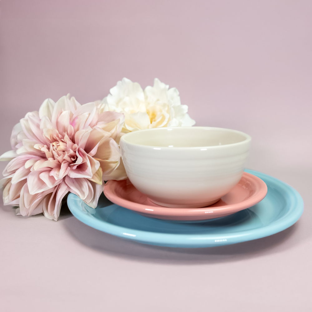 12-Piece Bistro Coupe Place Setting (Poised Pastels) | Fiesta
