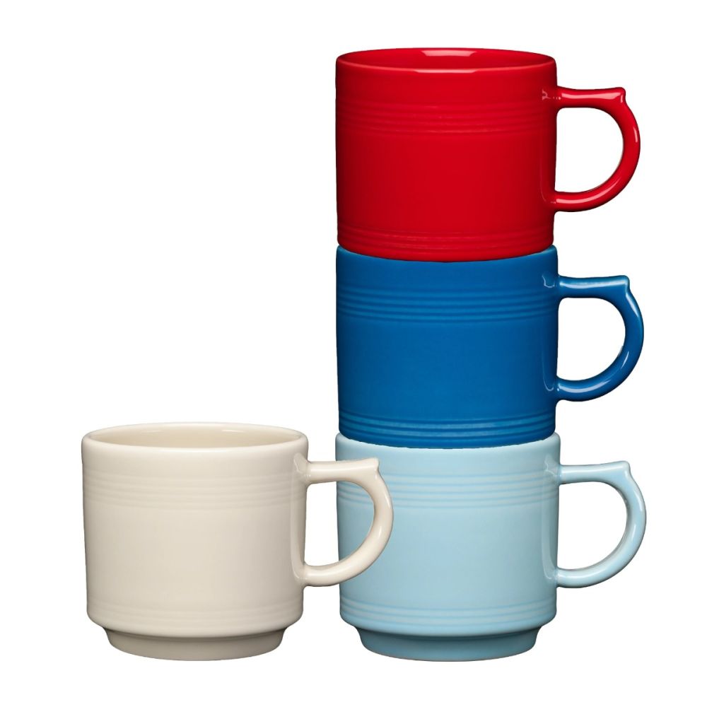 4-Piece 16oz Stackable Mug Set (Americana) | Fiesta | Everything Kitchens