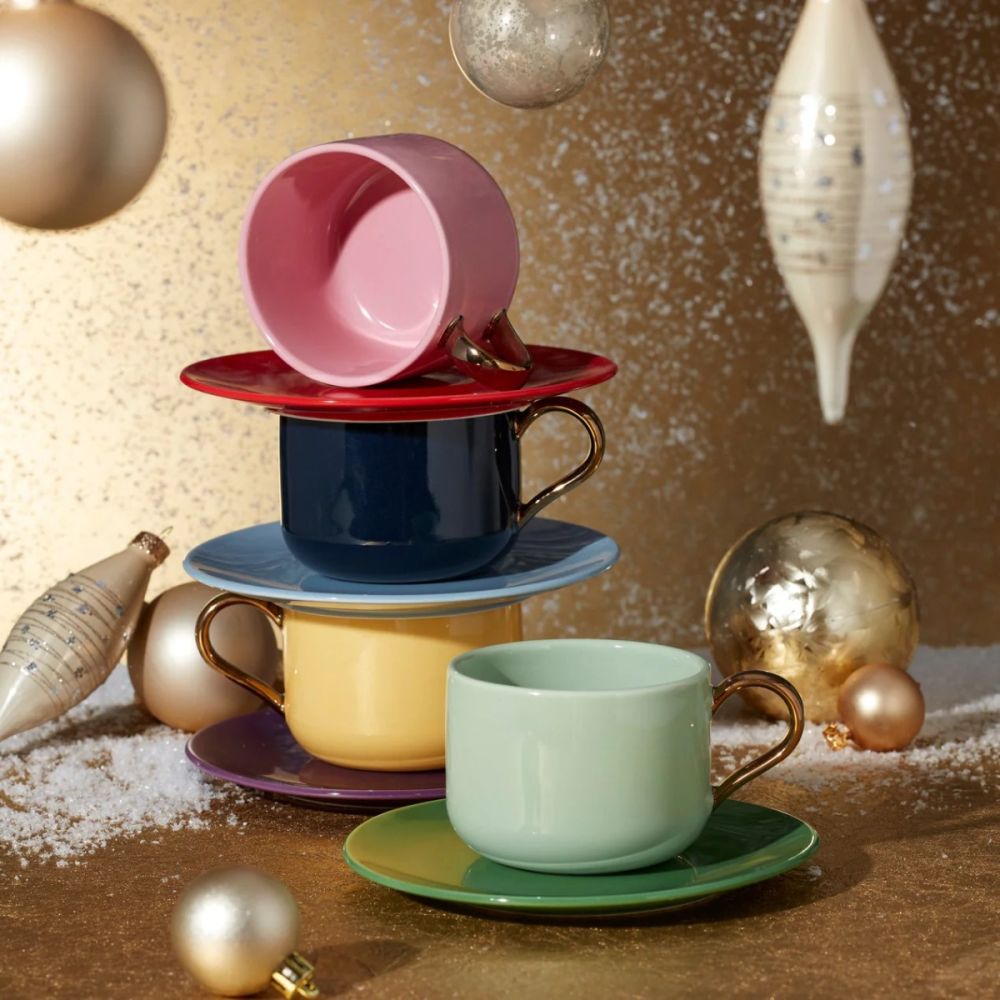 Make It Pop 8-Piece Cup & Saucer Set | Kate Spade | Everything