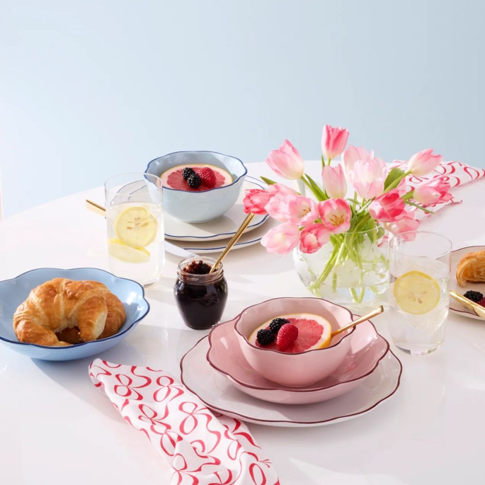 Garden Party 16-Piece Dinnerware Set (Pink) | Kate Spade