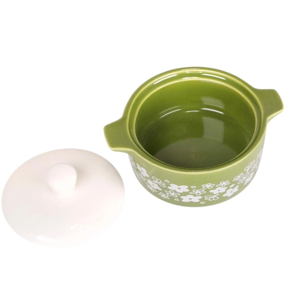 Pyrex-Inspired Casserole Ceramic Trinket Box (Spring Blossom