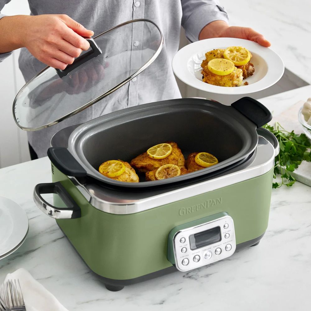 Elite 14-in-1 6-Quart Slow Cooker (Sage Green) | GreenPan