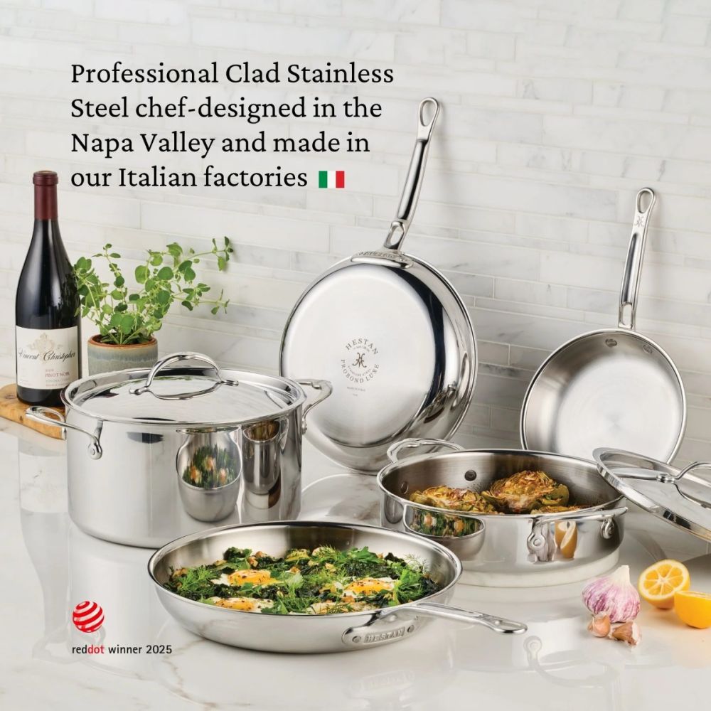 ProBond® Luxe Stainless Steel 3-Piece Skillet Set | Hestan