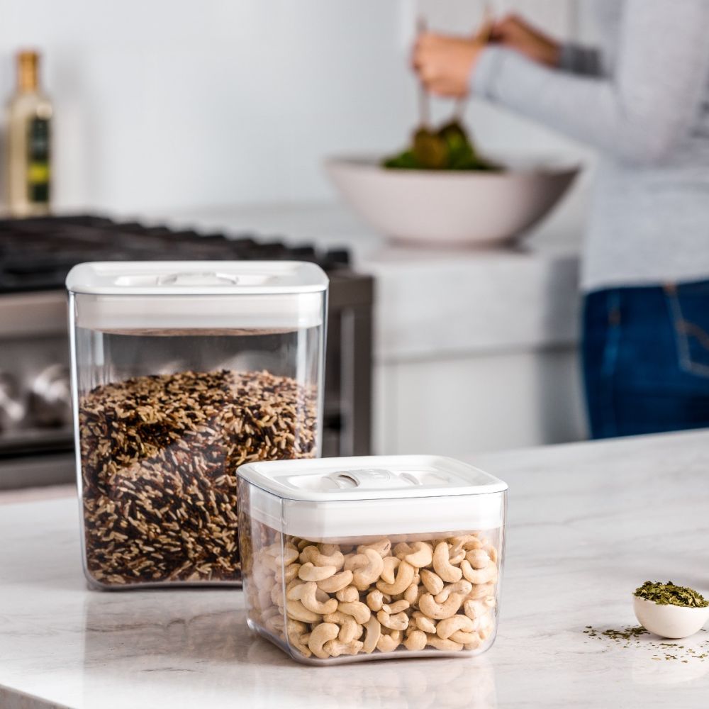 Food Storage Container - Stacking Cube 4.5 Qt. White | Click Clack