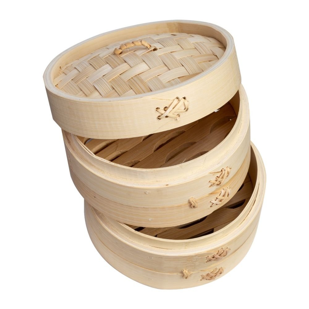 Joyce Chen 2-Tier Bamboo Steamer Baskets, 10-Inch