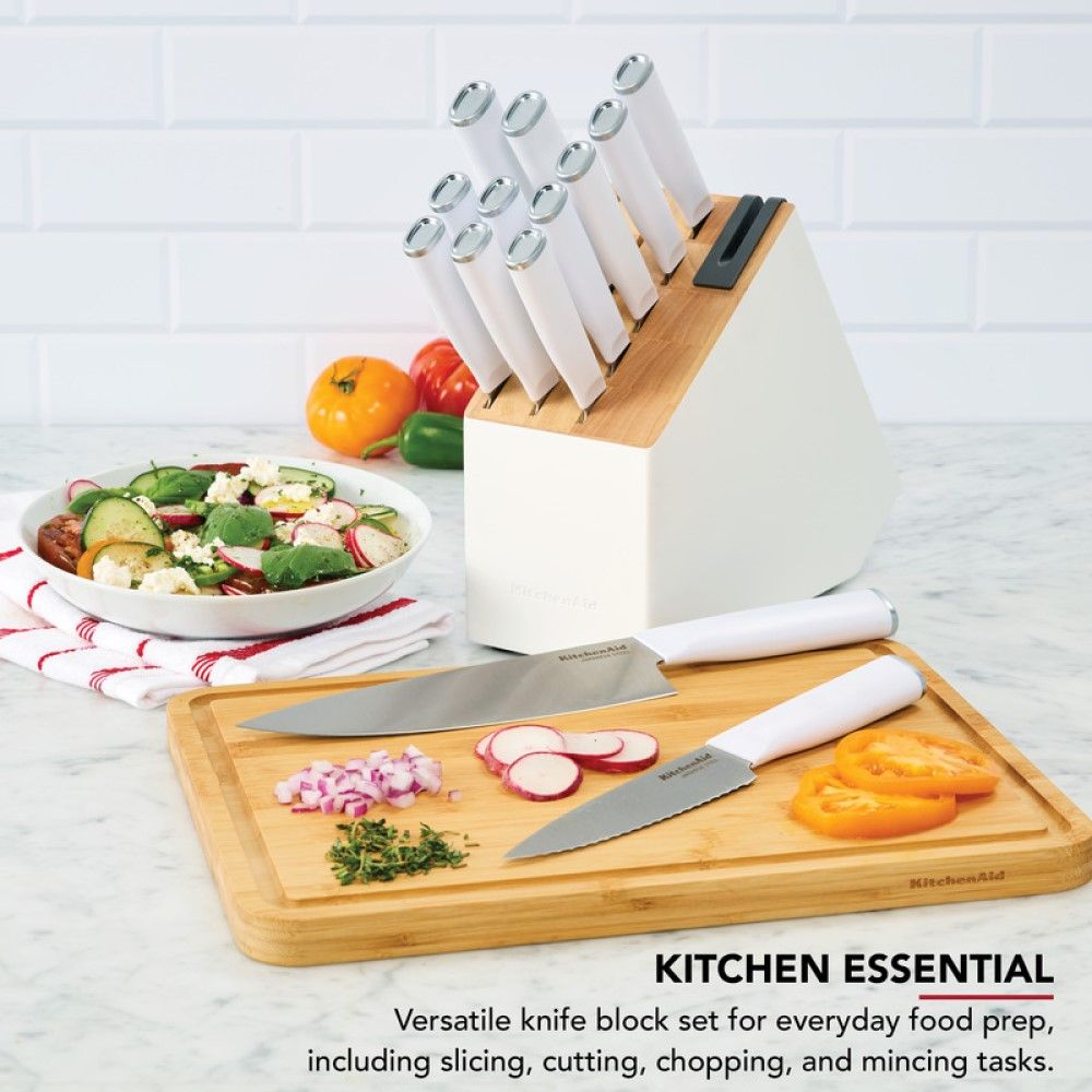 KitchenAid Classic 14-Piece Self-Sharpening Slim Knife Block Set