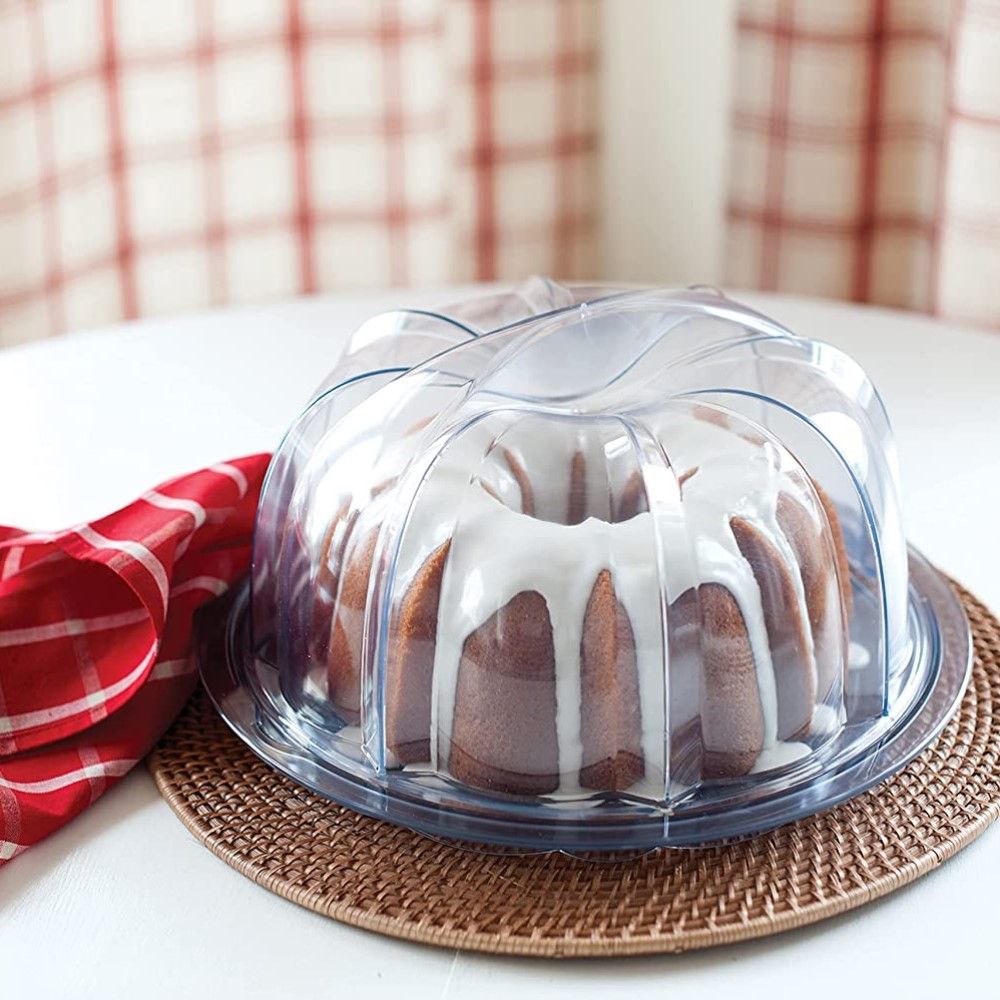 Nordic Ware Deluxe Bundt Cake Keeper Holder Twist And Lock Dome