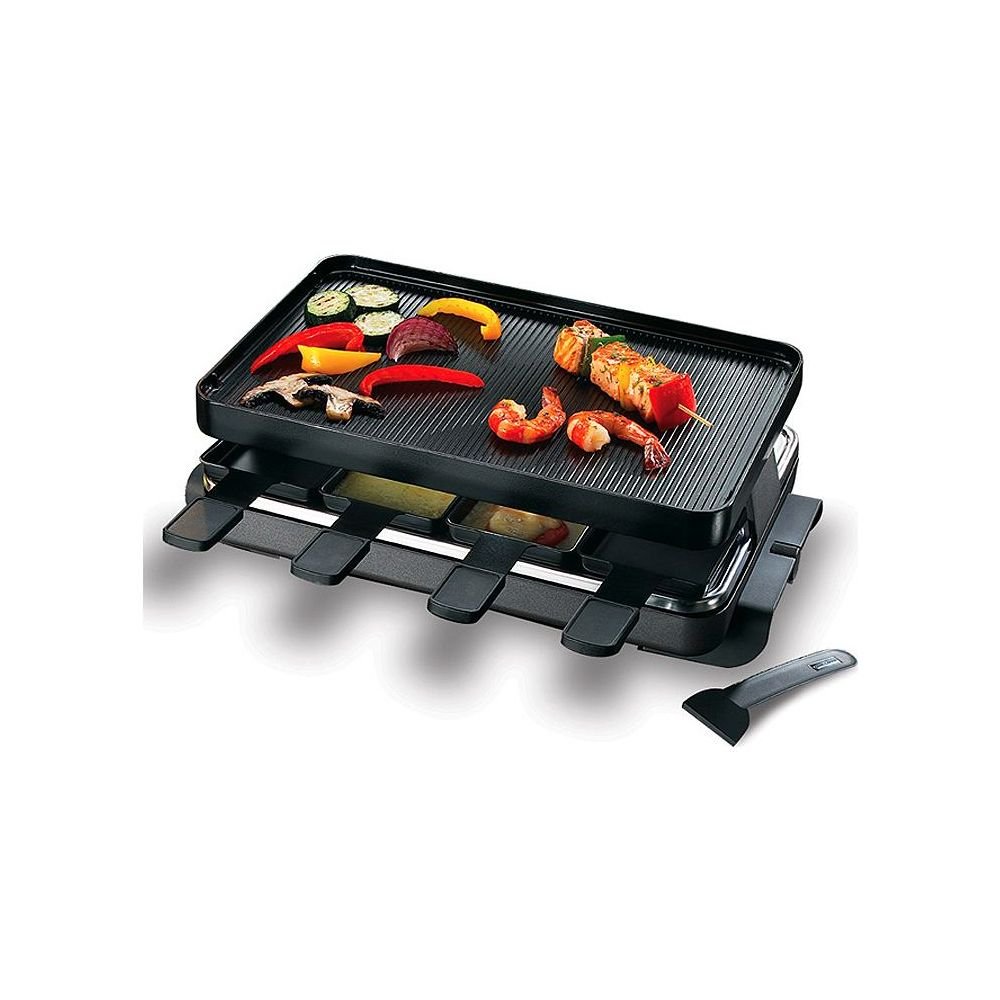 máquina de raclette 8 personas 1200w + grill + tortitas - rac.indus-8 -  naturamix 