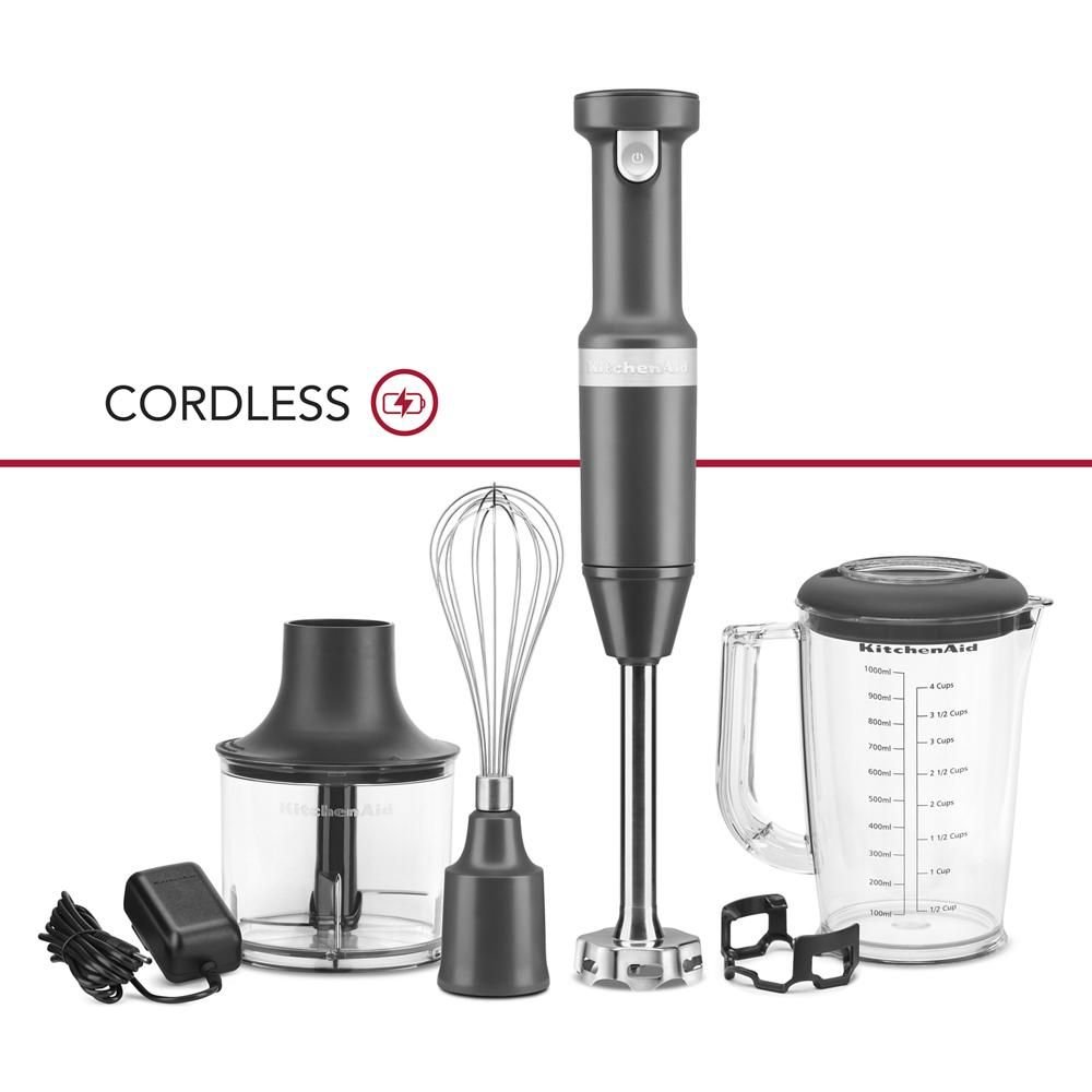 Variable Speed Hand Blender Chopper Whisk Accessories (Matte Charcoal Grey) | KitchenAid Everything Kitchens