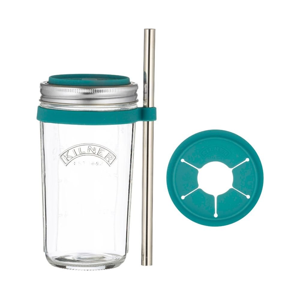 Set of 3 Plastic Drinking Cups Mason Jars With Lid And Straw