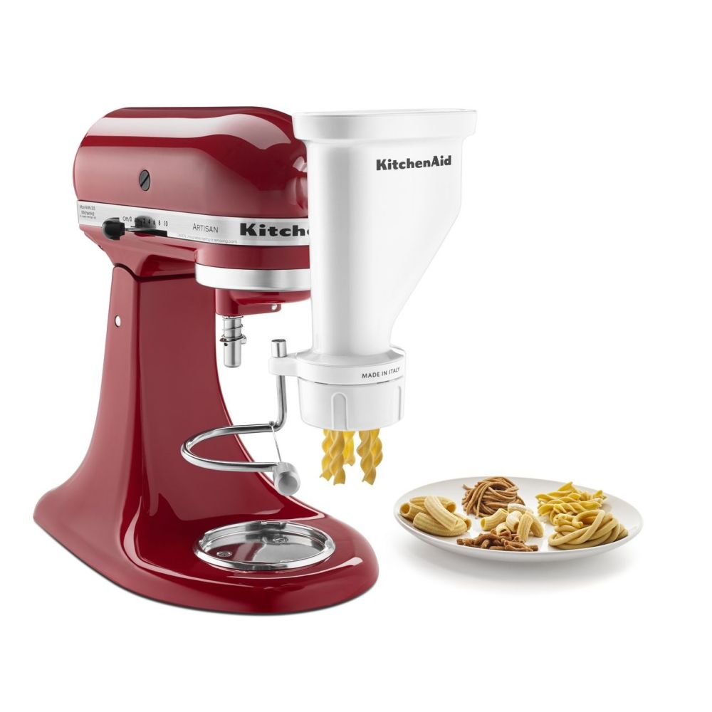Mixer with pasta attachment outlet