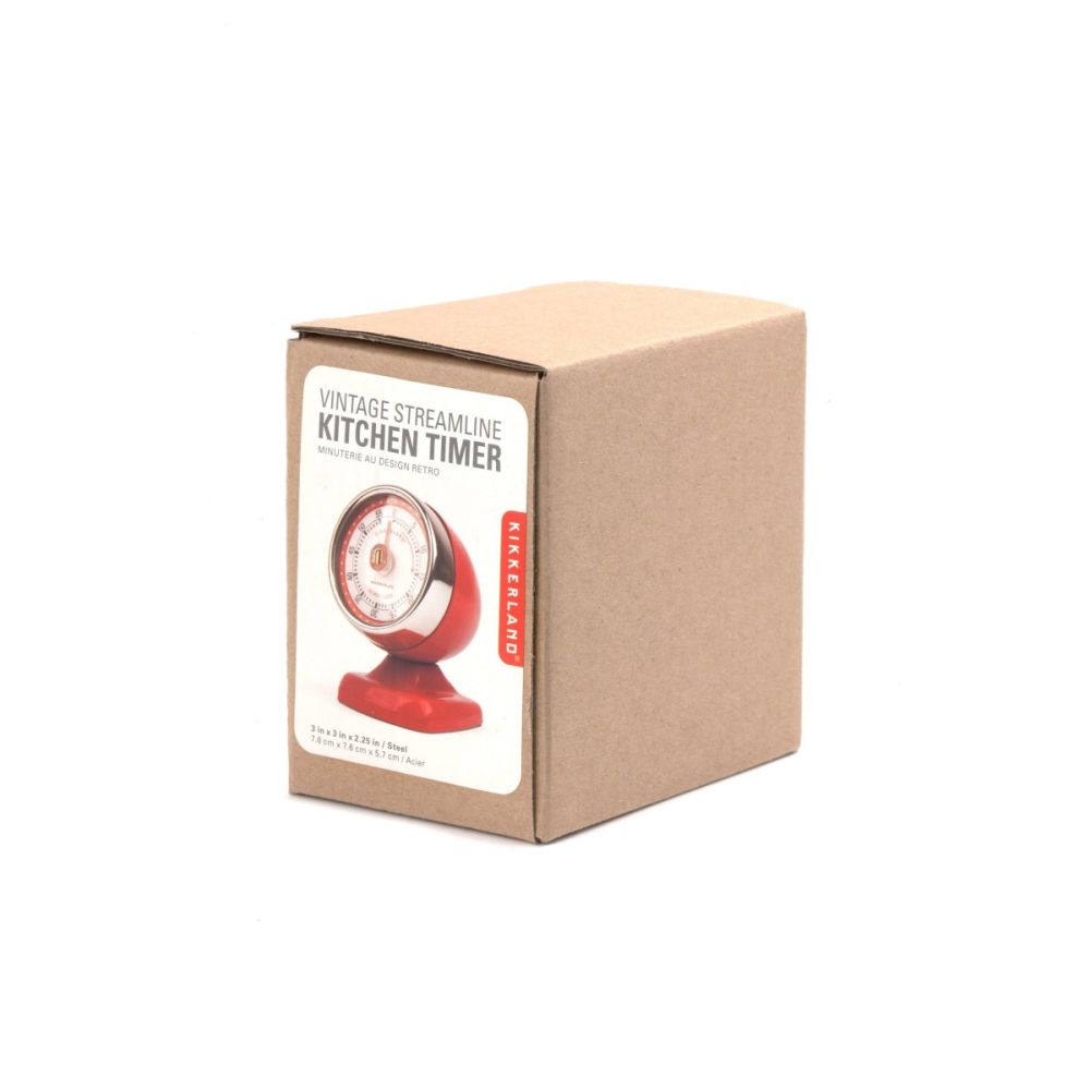 Kikkerland Retro Alarm Clock – Red – S. Feldman Housewares