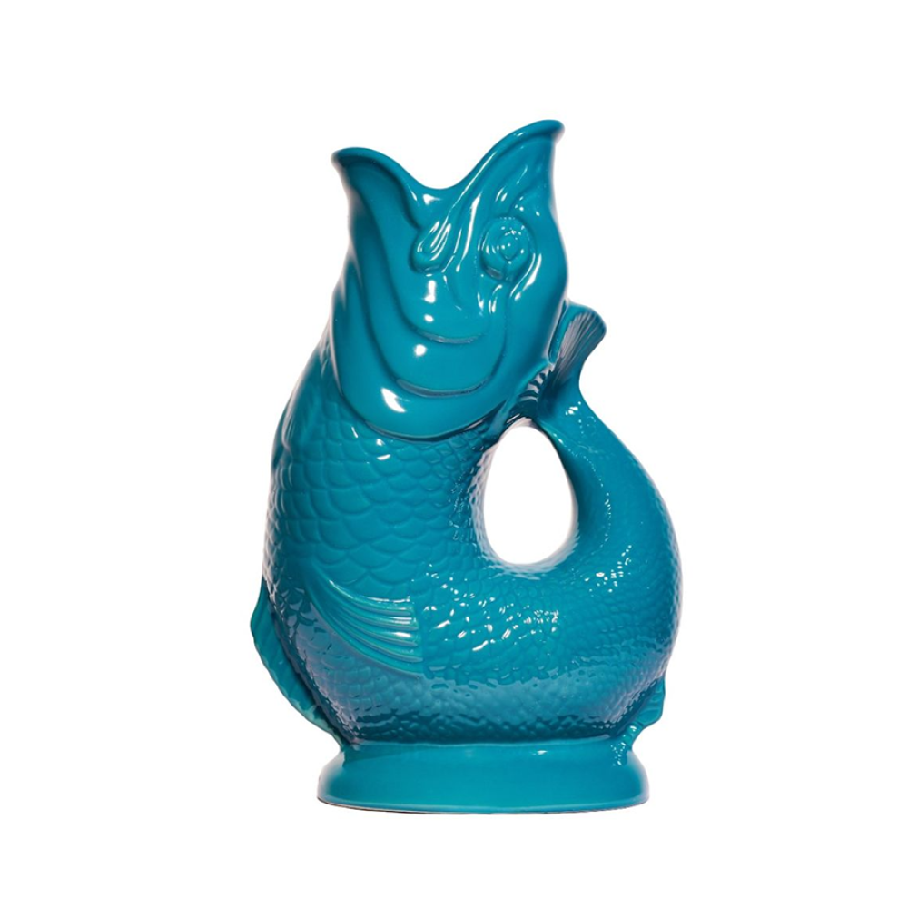 Gluggle Jug 魚型 オーロラ　水色 Large Gluggle Jug (Teal) | Wade Ceramics | Everything Kitchens