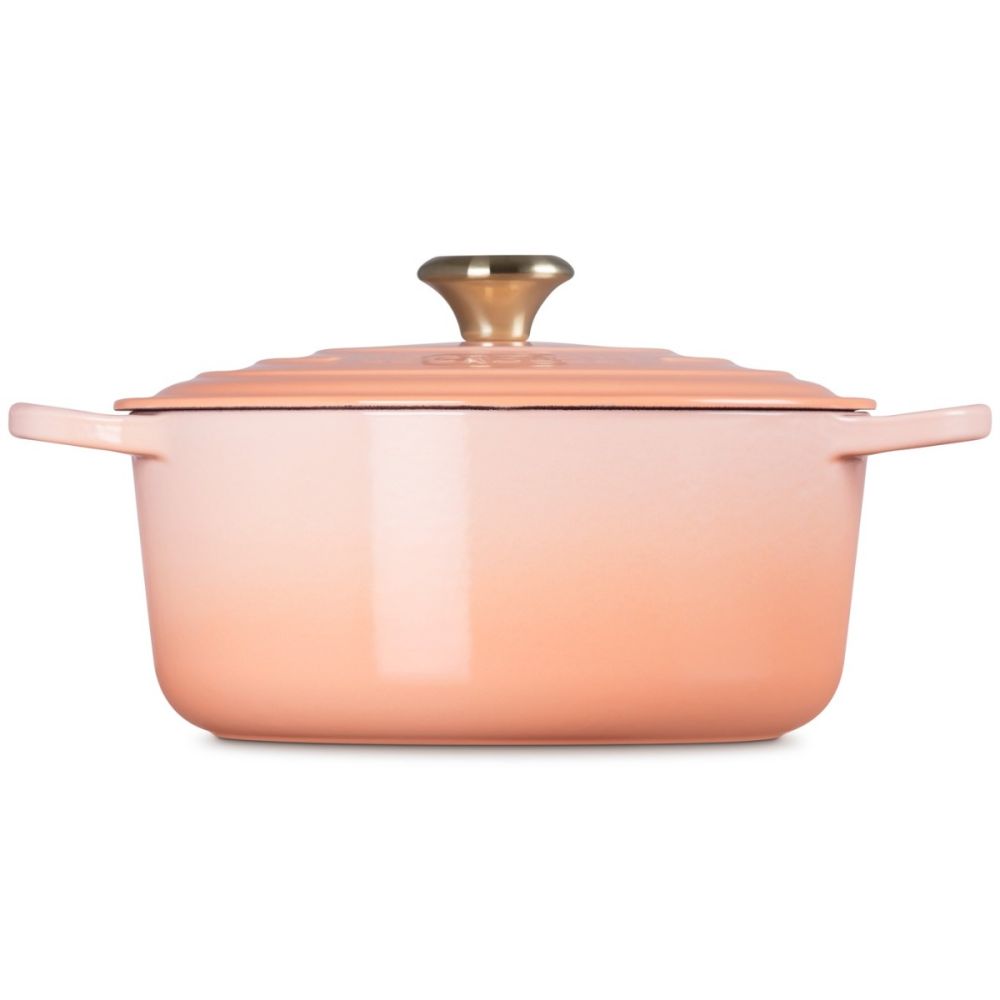 Round Signature Dutch Oven (Pêche) Le Creuset
