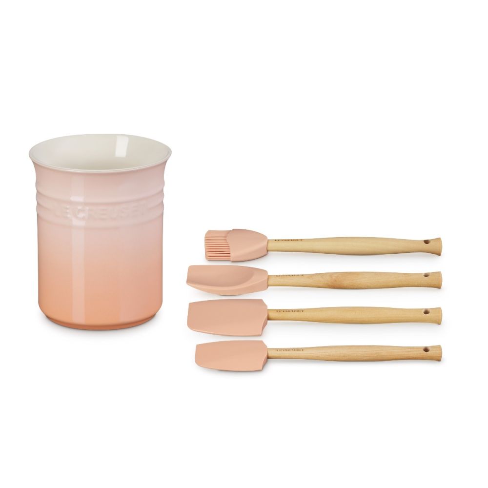 5-Piece Craft Series Utensil Set with Crock (Pêche) | Le Creuset