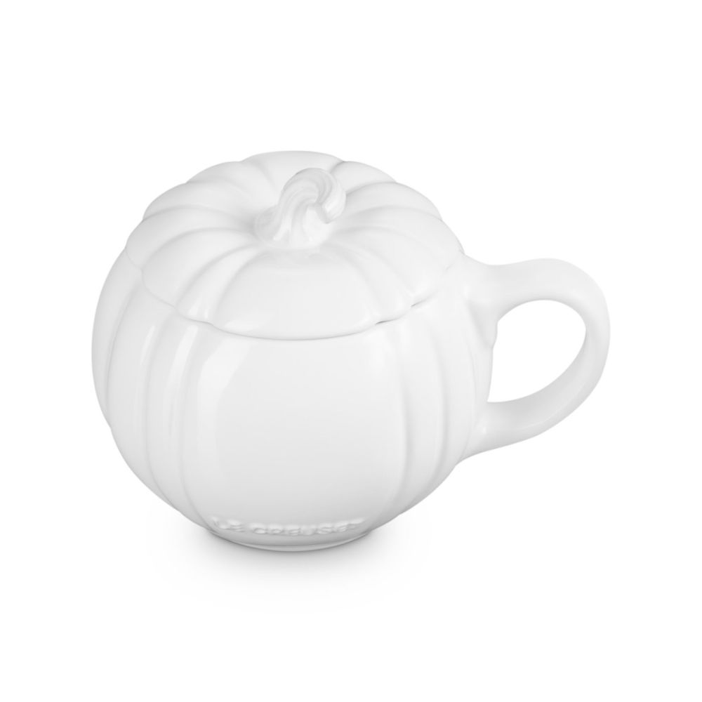 LE CREUSET ホワイト Pumpkin Mug with Lid (White) | Le Creuset | Everything Kitchens