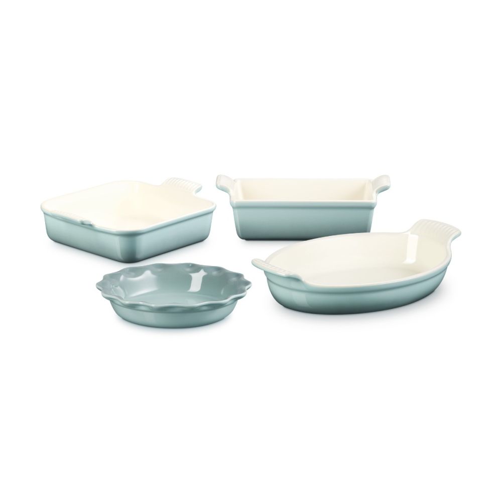 Heritage 4Piece Stoneware Bakeware Set (Sea Salt) Le Creuset