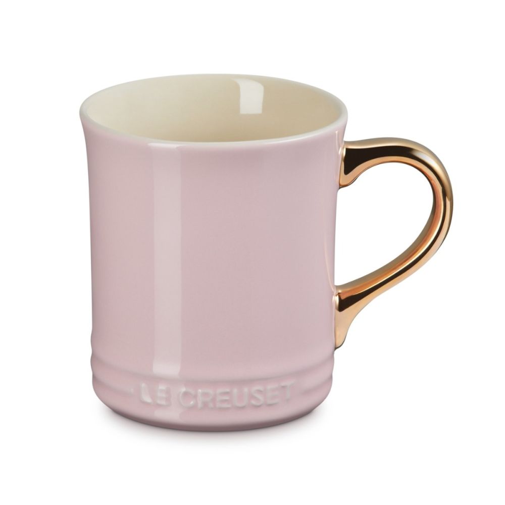 Gold Metallic Handle 14oz Mug - Chiffon Pink | Le Creuset