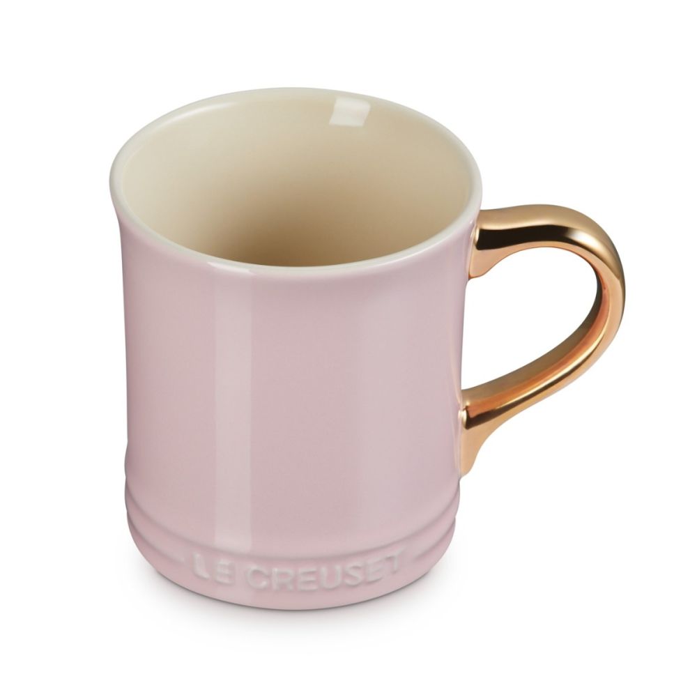 Gold Metallic Handle 14oz Mug - Chiffon Pink | Le Creuset