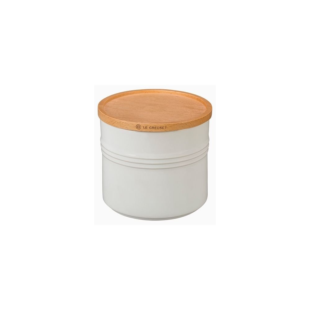 Le Creuset 1.5-Quart Stoneware Canister with Wood Lid - Marseille