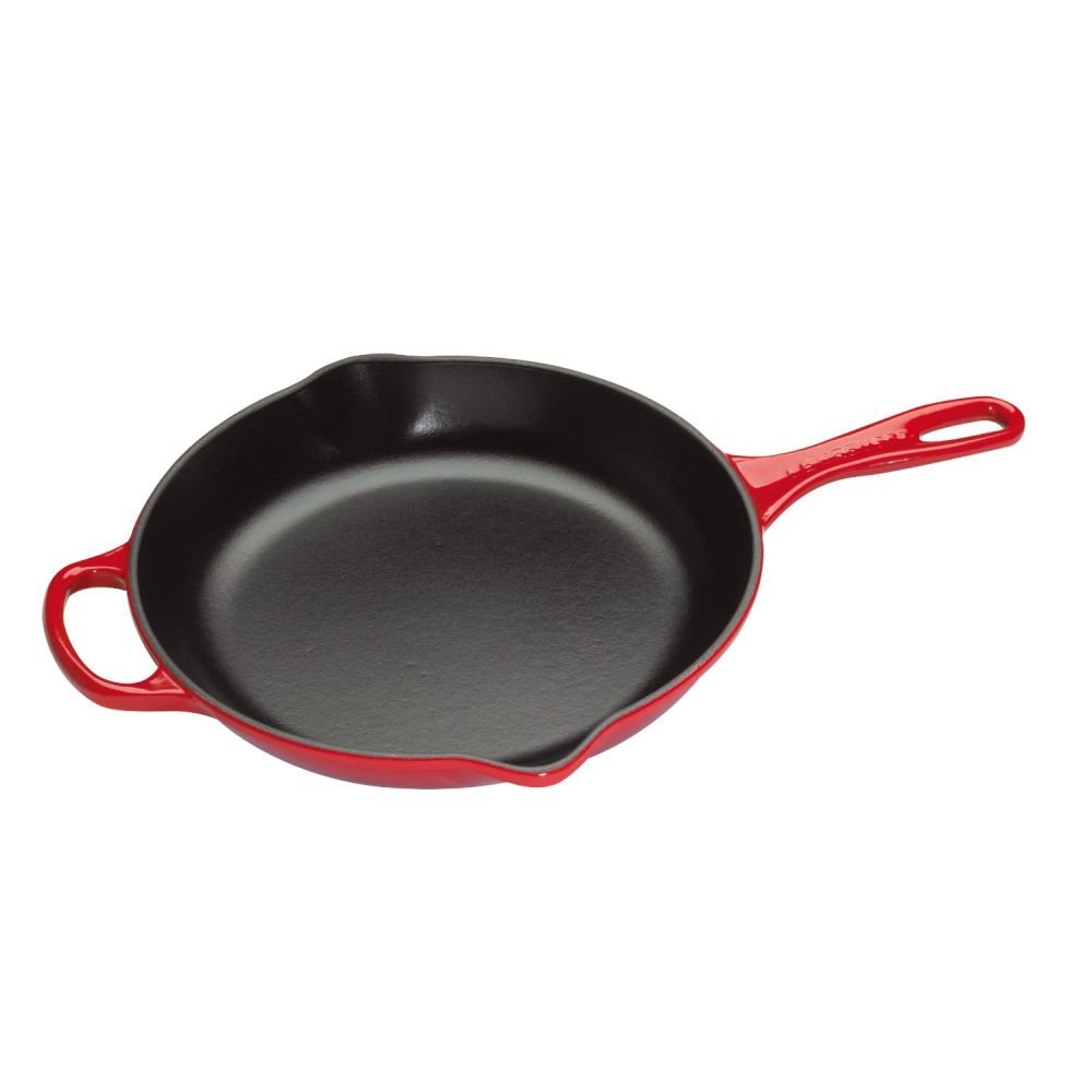 at Home 10.25 Skillet with Red Silicone Handle