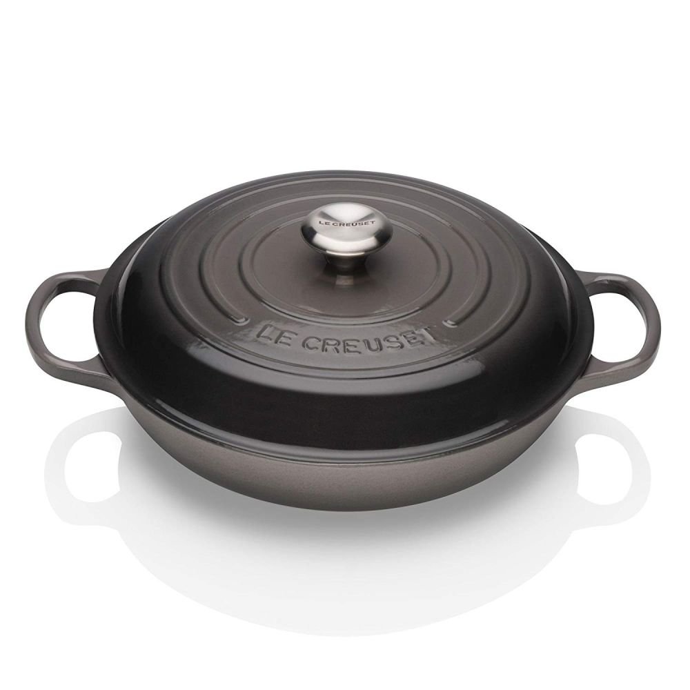 8,45 quart Cast Iron Braiser with Cast Iron Lid, Outdoor Cooking
