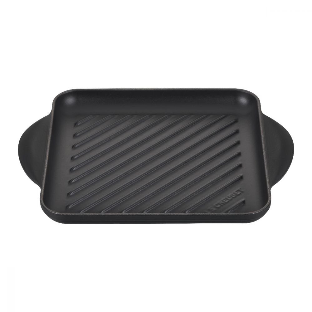 Scheiding Slechthorend bijtend 9.5" Square Signature Enameled Cast Iron Grill Pan - Licorice | Le Creuset  | Everything Kitchens