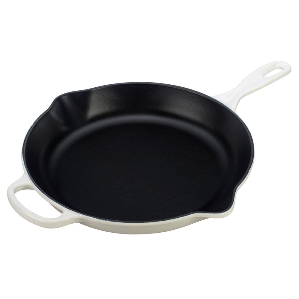 Cuisinel 12” Cast Iron Skillet with Silicone Handle Holder and Pan