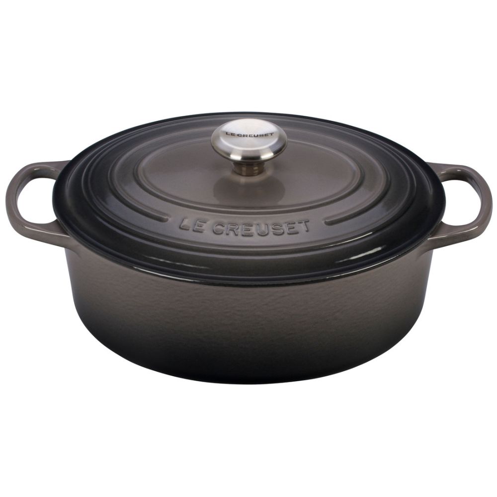 Le Creuset Signature 5QT Oval Dutch Oven - Oyster Grey