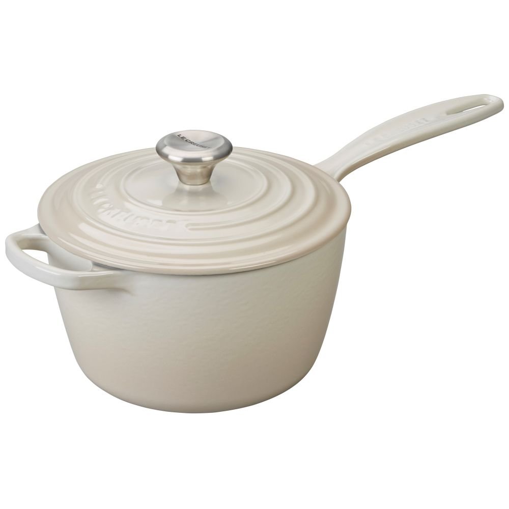 2.25 Qt. Signature Enameled Cast Iron Saucepan with Stainless Steel Knob -  Shallot, Le Creuset
