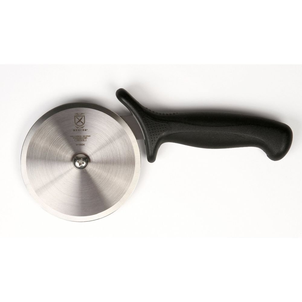 Mercer Culinary Millennia Pizza Cutter with Black Handle, 4 Inch Wheel,  Stainless Steel