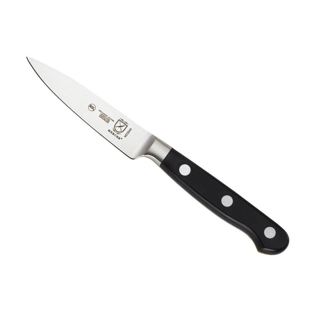 Mercer Cutlery Renaissance 3.5 Paring Knife, Black Delrin Handles