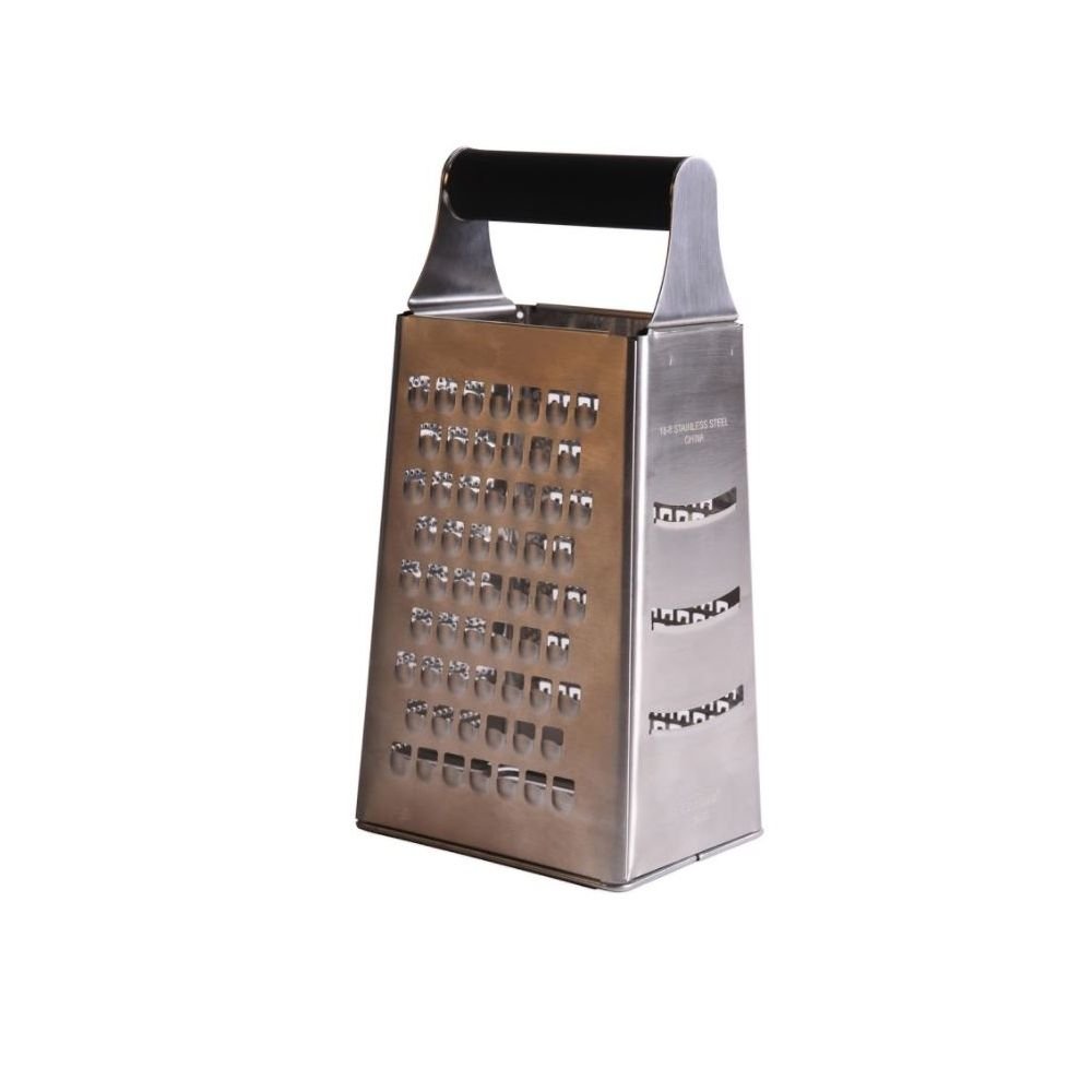 Commercial Heavy Duty Stainless Steel Cheese Grater, 4-sided Box