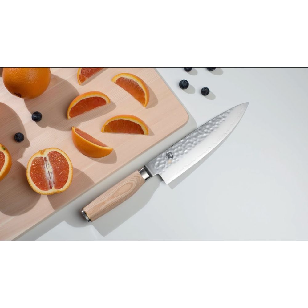 Shun Premier Blonde 5-Piece Knife Starter Set With Bamboo Block - 8" Chef, Paring, Utility Knives & Honing Steel