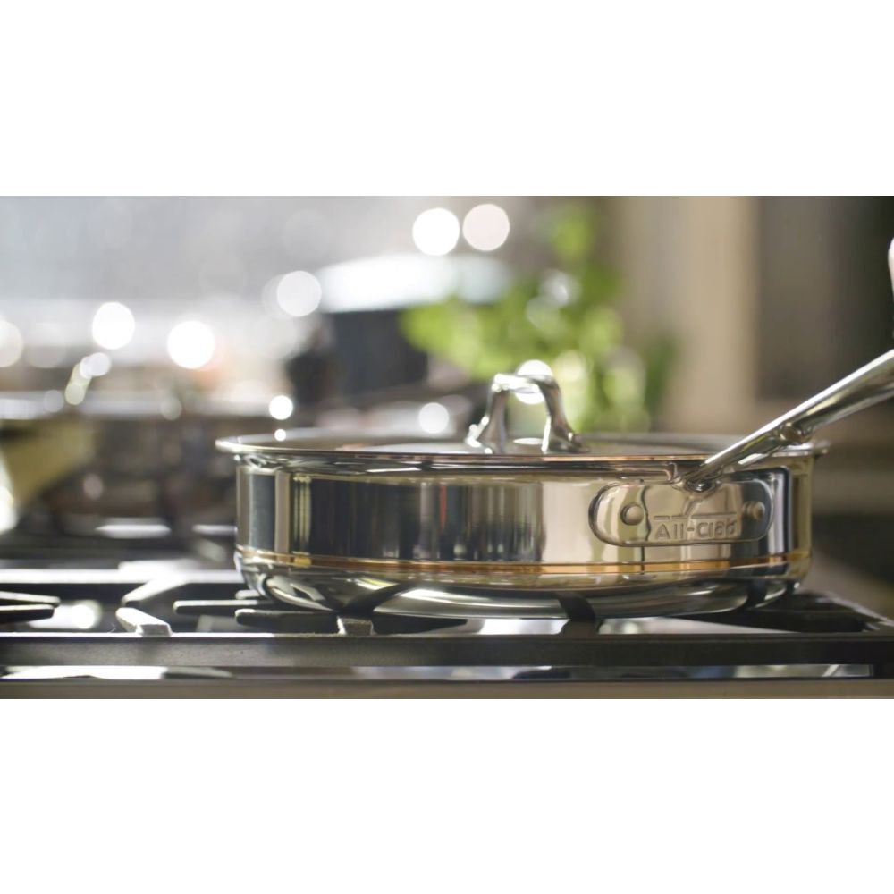 All-Clad D3 3-Ply Stainless Steel Cookware Set – 7-Piece Pots and Pans Set - Thumbnail 5
