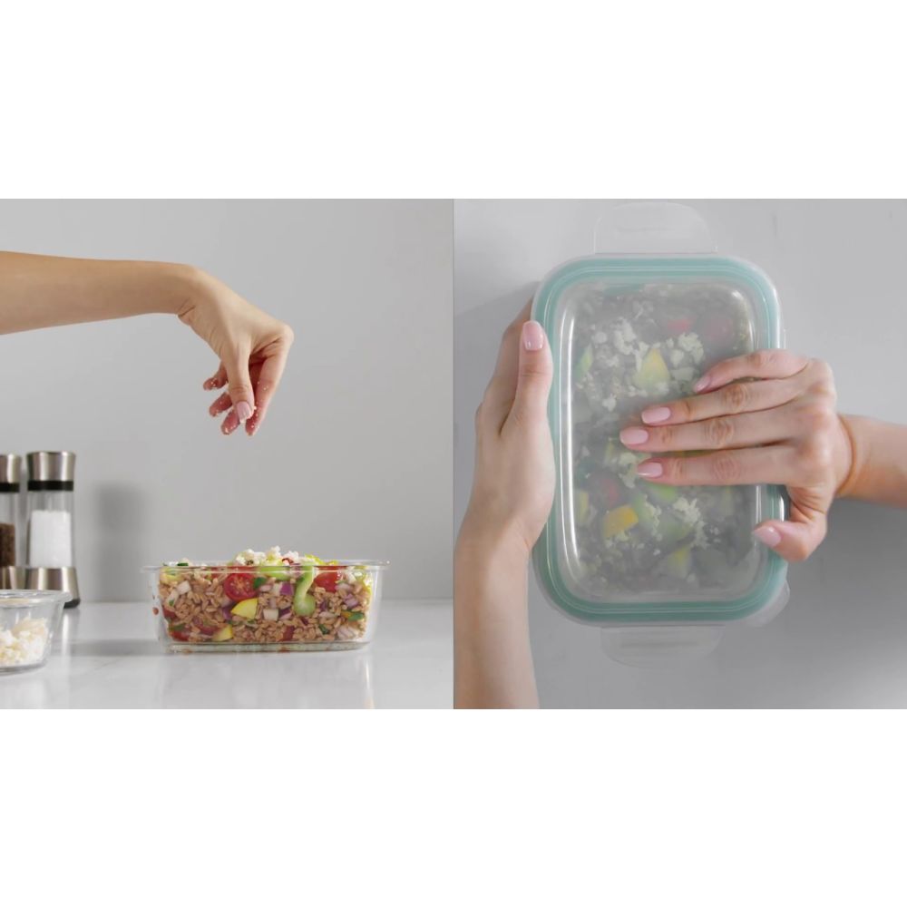 16 Piece Glass Smart Seal Everyday Container Set - Thumbnail 2