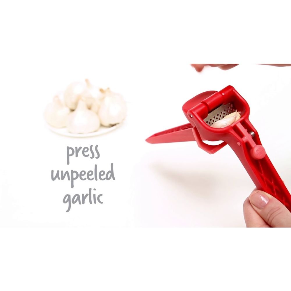 DreamFarm Garject Garlic Press, Self-Cleaning Press & Scraper on