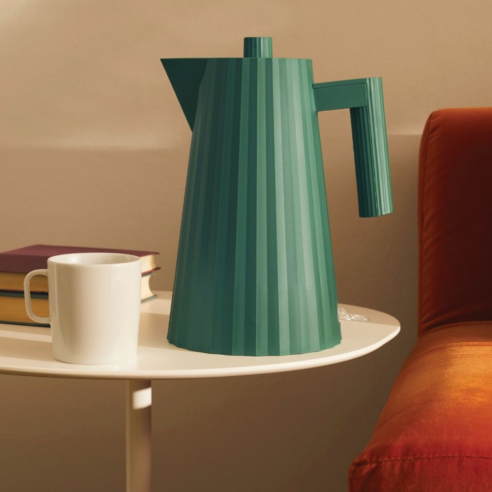 Alessi Plisse Collection Electric Hot Water Kettle 1.7 Liter | Green